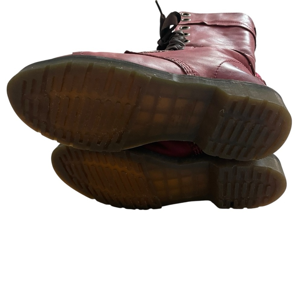 Dr. Martens Women's Triumph 1914 W Eye Cherry Red Floral Fold Over US 8.5 RARE - Picture 6 of 11